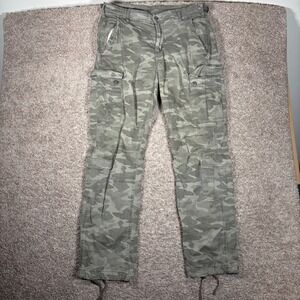 No Boundaries Mens Green Camo Cargo Pants 32x32 (Fits 34x32) Tactical Streetwear